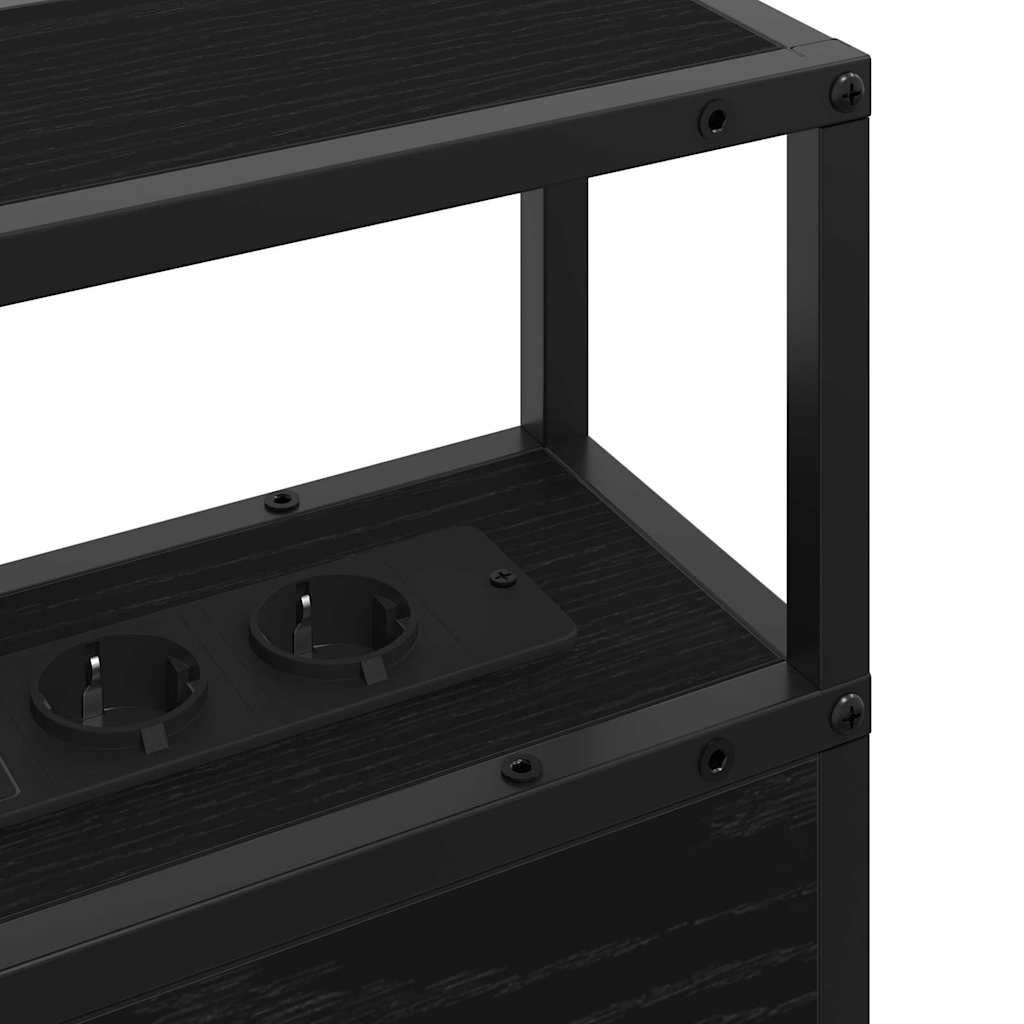 Testata contenitore Rovere nero 150 cm Legno multistrato