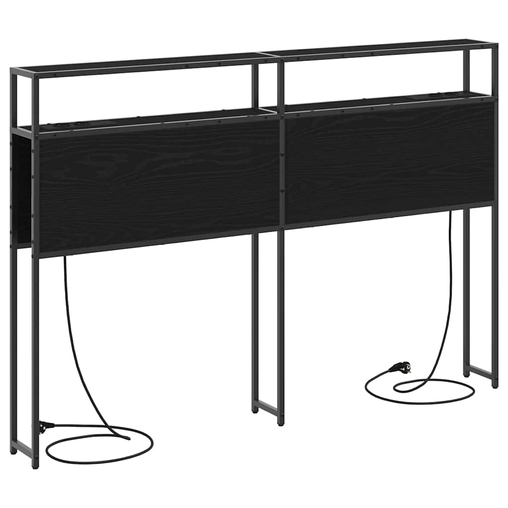 Testata contenitore Rovere nero 160 cm Legno multistrato