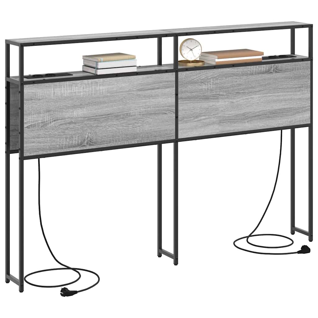 Testata contenitore Grigio sonoma 160 cm Legno multistrato