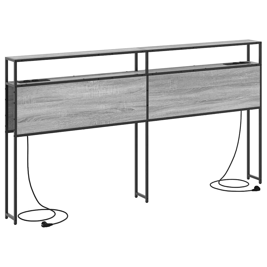 Testata contenitore Grigio sonoma 180 cm Legno multistrato