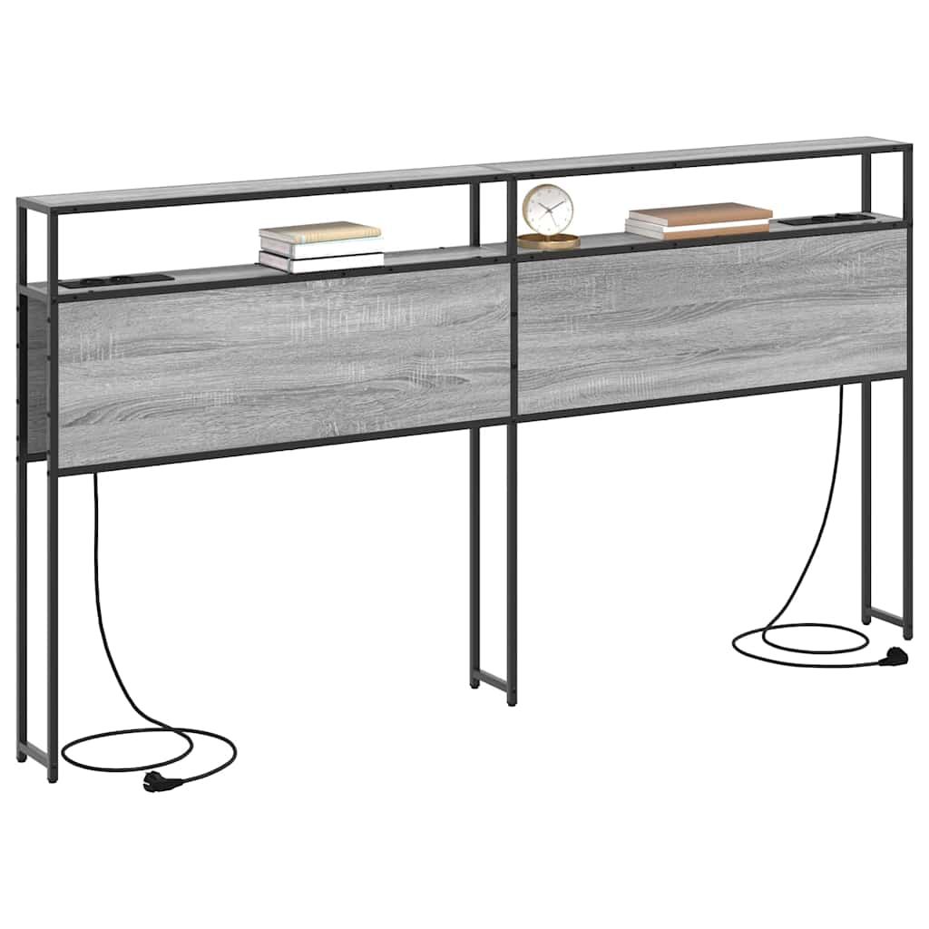 Testata contenitore Grigio sonoma 180 cm Legno multistrato
