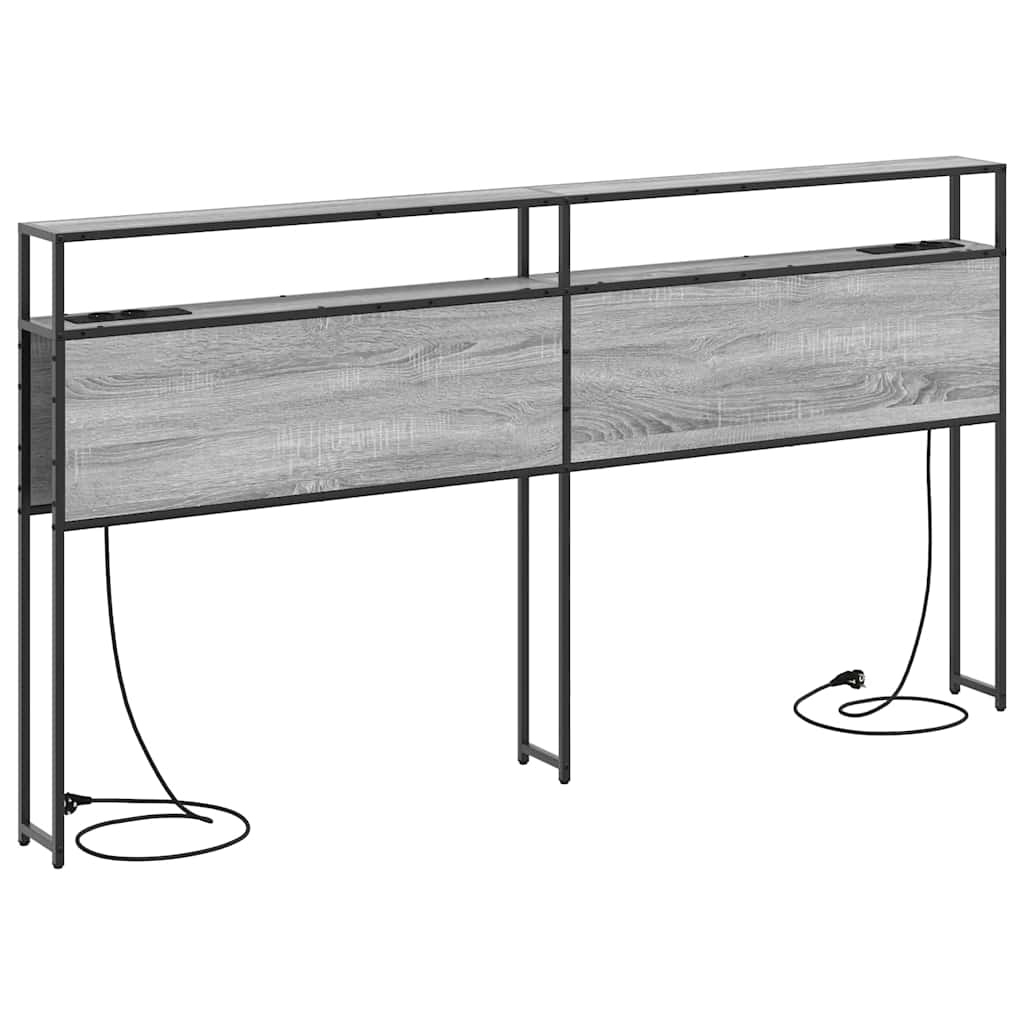 Testata contenitore Grigio sonoma 200 cm Legno multistrato