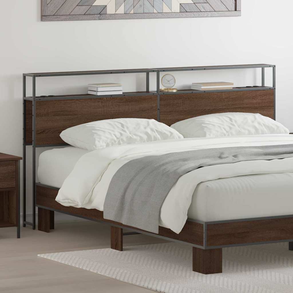 Testata contenitore Rovere marrone 200 cm Legno multistrato