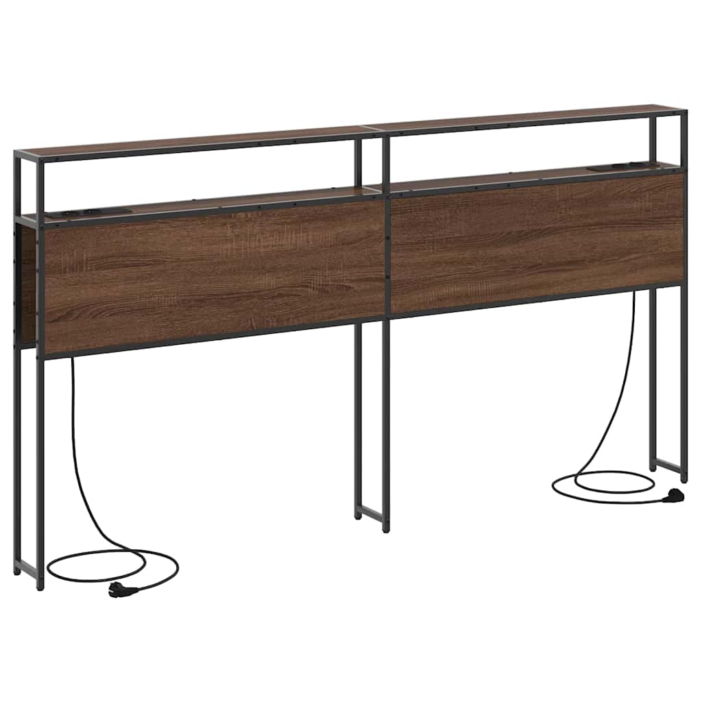 Testata contenitore Rovere marrone 200 cm Legno multistrato