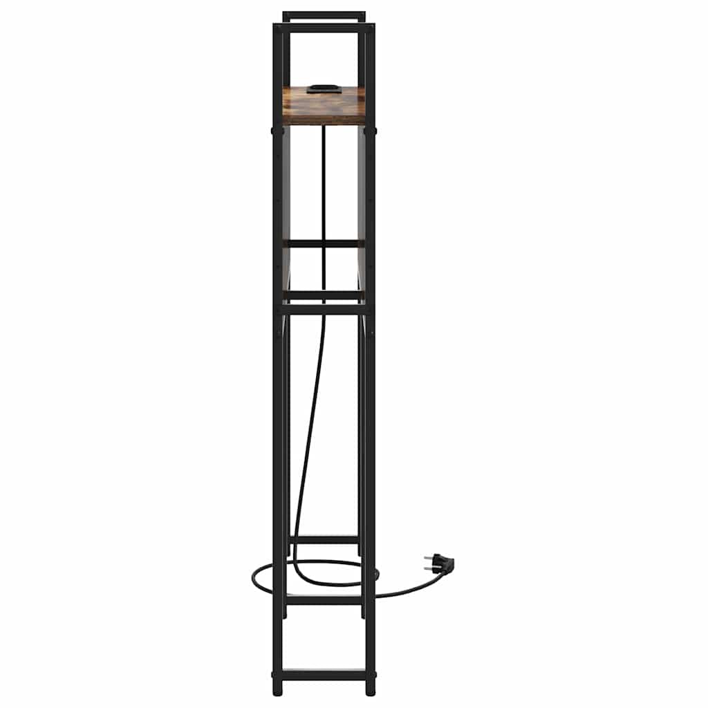 Testiera con Stazione di Carica e Storage Rovere fumo 100 cm