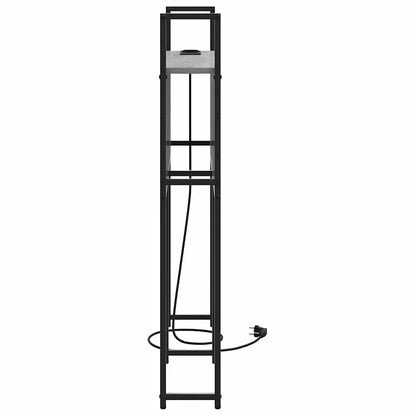 Testiera con Stazione di Carica e Storage Grigio sonoma 100 cm