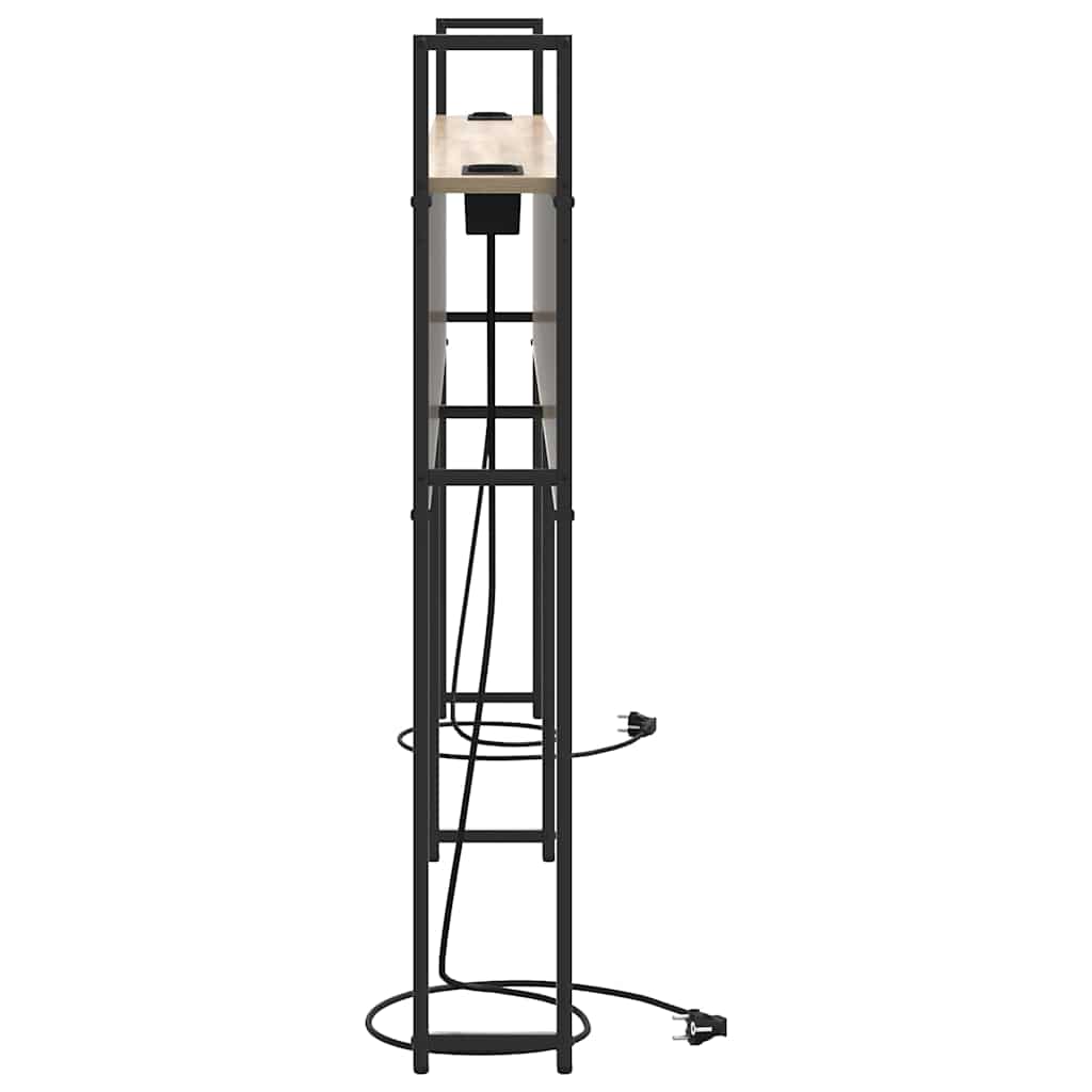 Testiera con Stazione di Carica e Storage rovere sonoma 200 cm