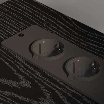 Cabina con Stazione di Ricarica Rovere Nero 61 x 46 x 67 cm | homemem39