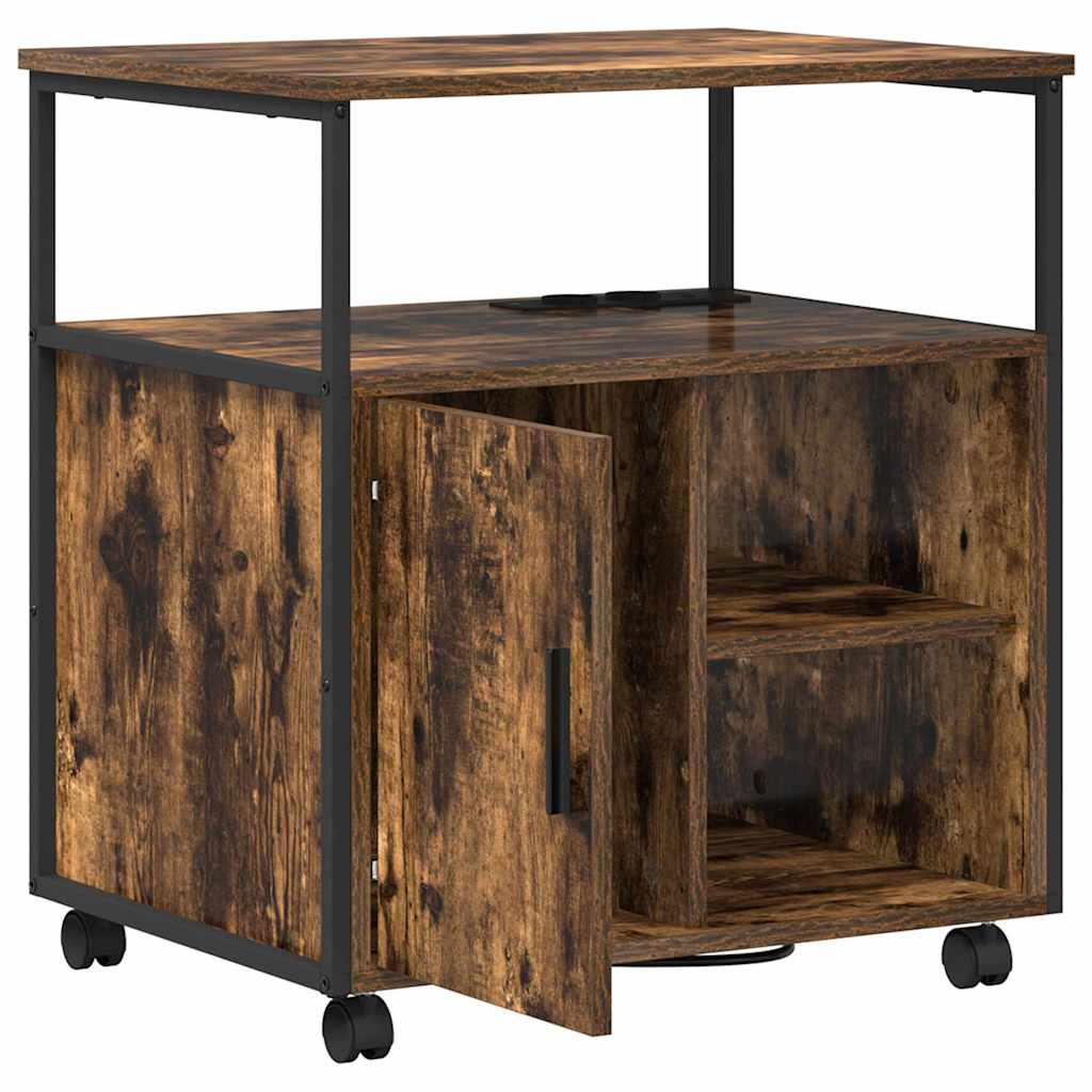 Cabina con Stazione di Ricarica Rovere fumé 61 x 46 x 67 cm | homemem39