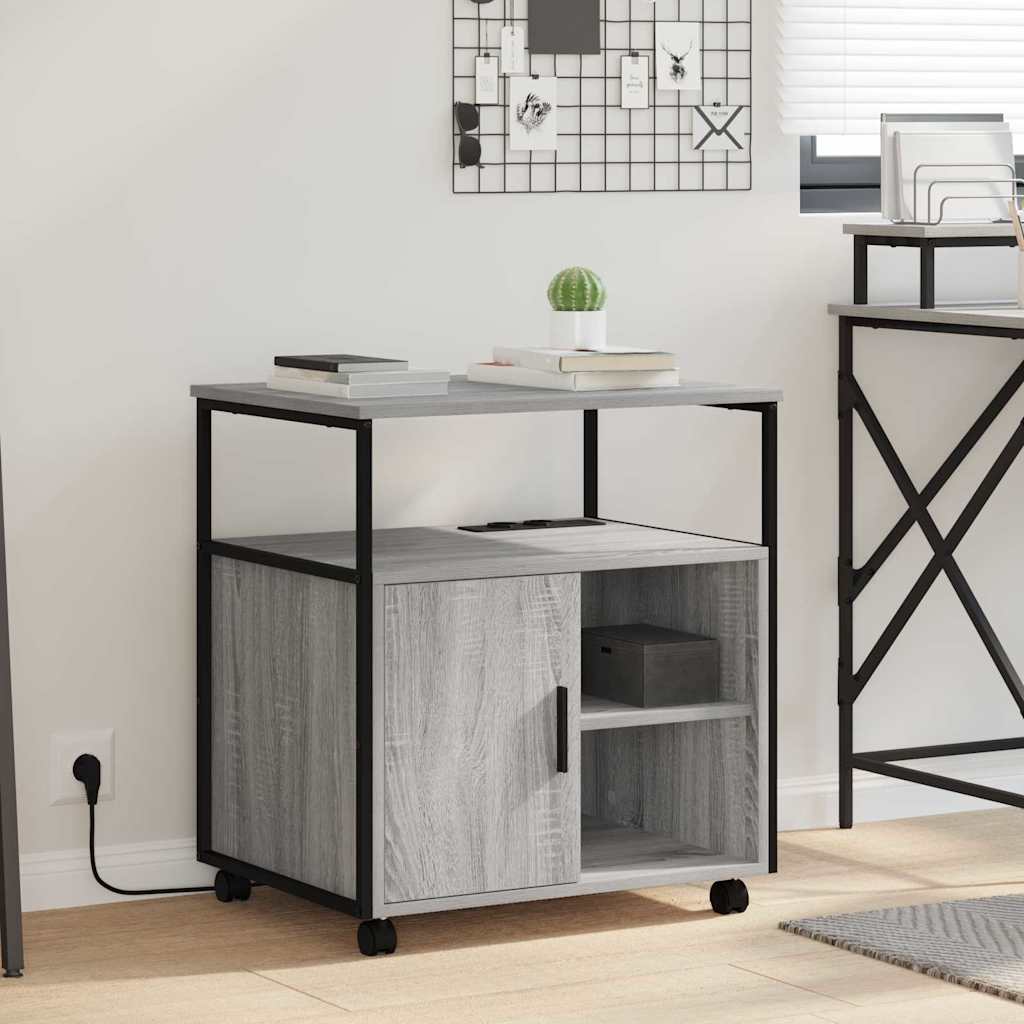 Cabina con Stazione di Ricarica Grigio Sonoma 61 x 46 x 67 cm | homemem39