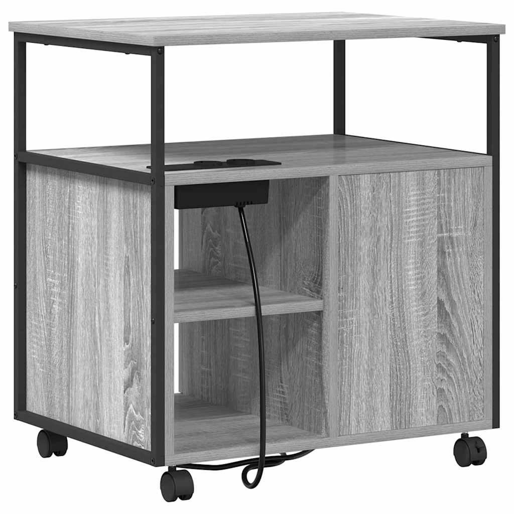 Cabina con Stazione di Ricarica Grigio Sonoma 61 x 46 x 67 cm | homemem39