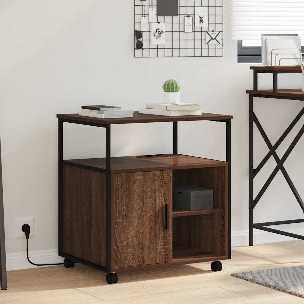 Cabina con Stazione di Ricarica Rovere Marrone 61 x 46 x 67 cm | homemem39