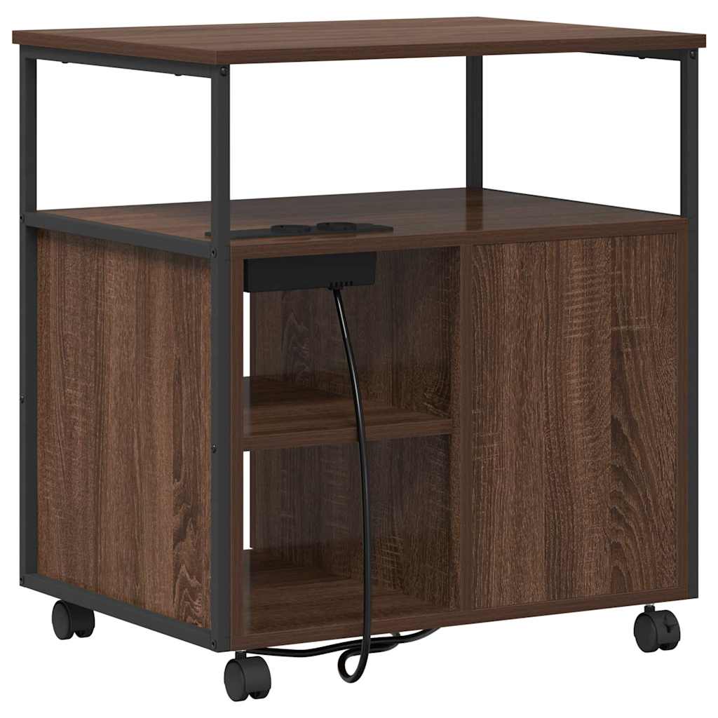 Cabina con Stazione di Ricarica Rovere Marrone 61 x 46 x 67 cm | homemem39