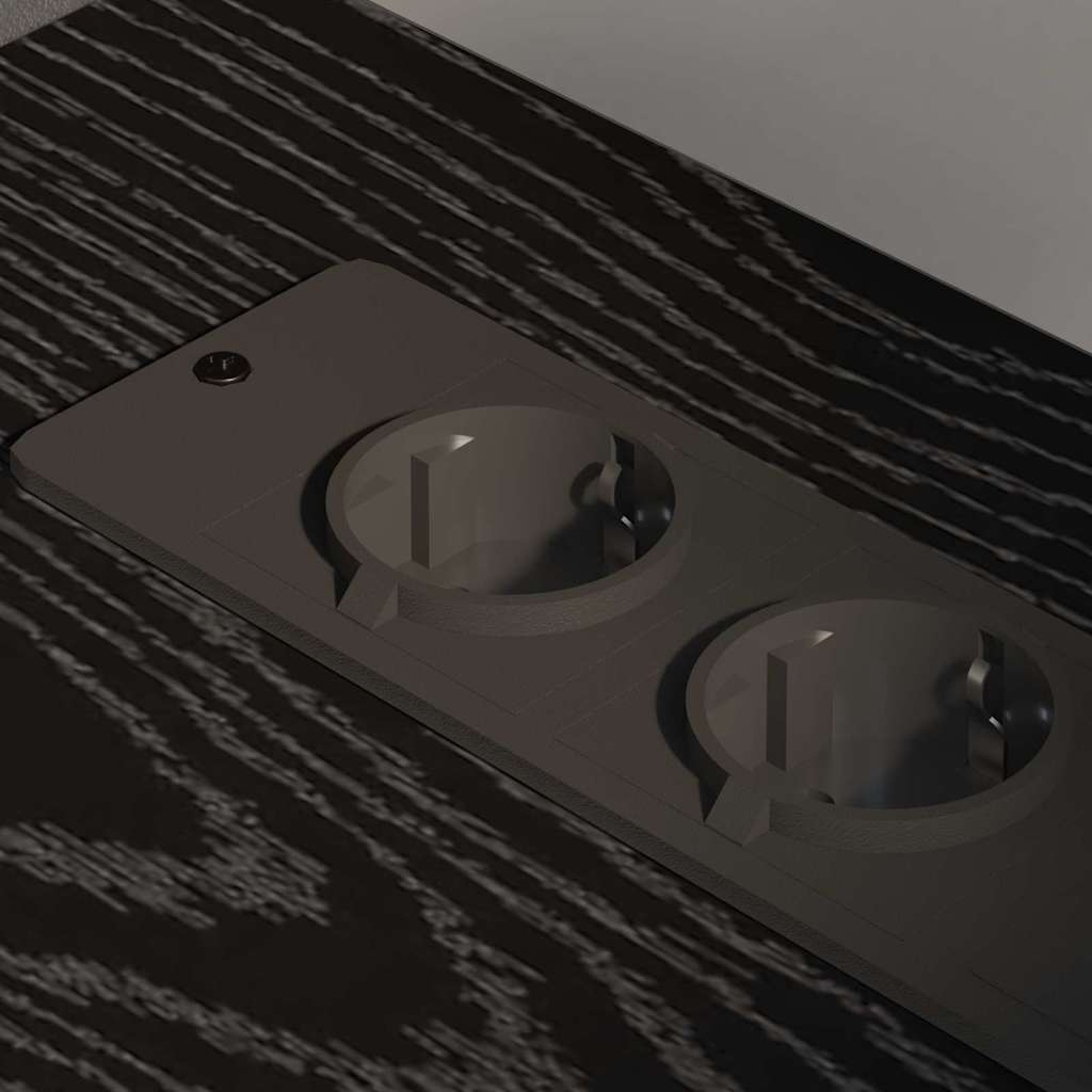 Cabina con Stazione di Ricarica Rovere Nero 76 x 41 x 72 cm | homemem39