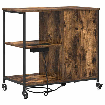 Cabina con Stazione di Ricarica Rovere fumé 76 x 41 x 72 cm | homemem39