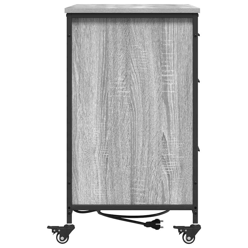 Cabina con Stazione di Ricarica Grigio Sonoma 76 x 41 x 72 cm | homemem39