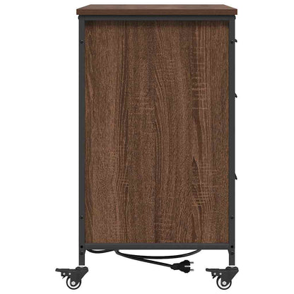 Cabina con Stazione di Ricarica Rovere Marrone 76 x 41 x 72 cm