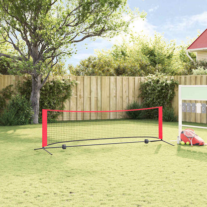 Rete da tennis Nero e rosso 301 x 90.5 x 87 cm Poliestere