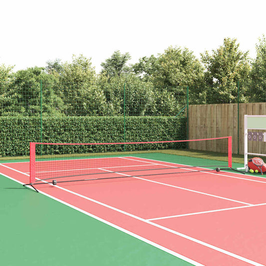 Rete da tennis Nero e rosso 494.5 x 90 x 87 cm Poliestere