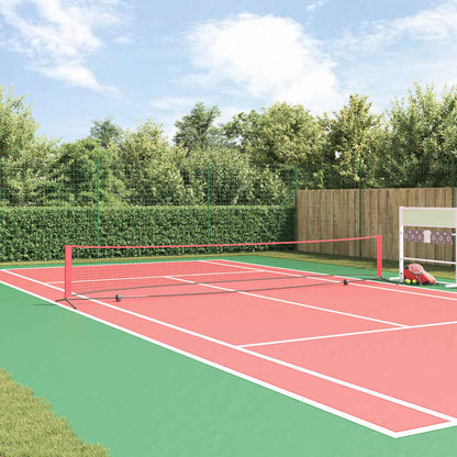 Rete da tennis Nero e rosso 595 x 90.5 x 87 cm Poliestere