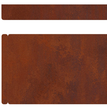 Bordura per Prato 4 pcs Ruggine 450 x 0,05 x 10 cm | homemem39