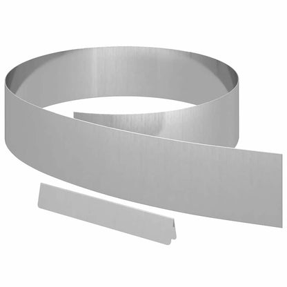 Bordura per Prato Argento 450 x 0.05 x 15 cm Acciaio zincato