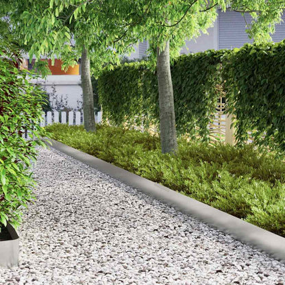 Finitura per Prato da Giardino 4 pcs Argento 450 x 25 cm