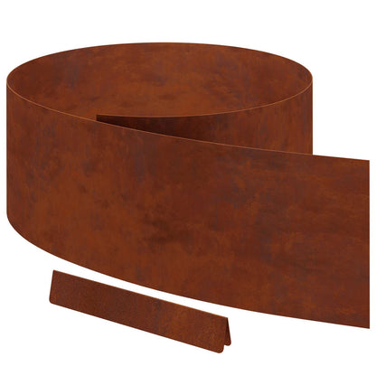 Bordura per Prato 4 pcs Ruggine 450 x 0,05 x 25 cm | homemem39