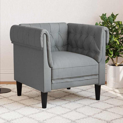 Divano Grigio chiaro 78,5 x 74,5 x 74,5 cm Poliestere