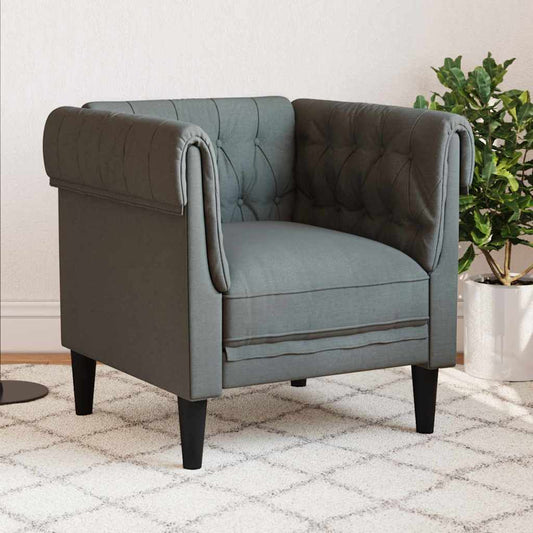 Divano Grigio scuro 78,5 x 74,5 x 74,5 cm Poliestere