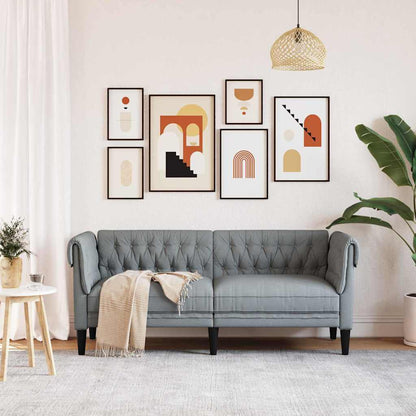 Divano Chesterfield Altro Grigio chiaro 182.5 x 74.5 x 74.5 cm - homemem39