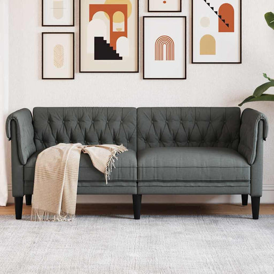 Divano Grigio scuro 182,5 x 74,5 x 74,5 cm Poliestere