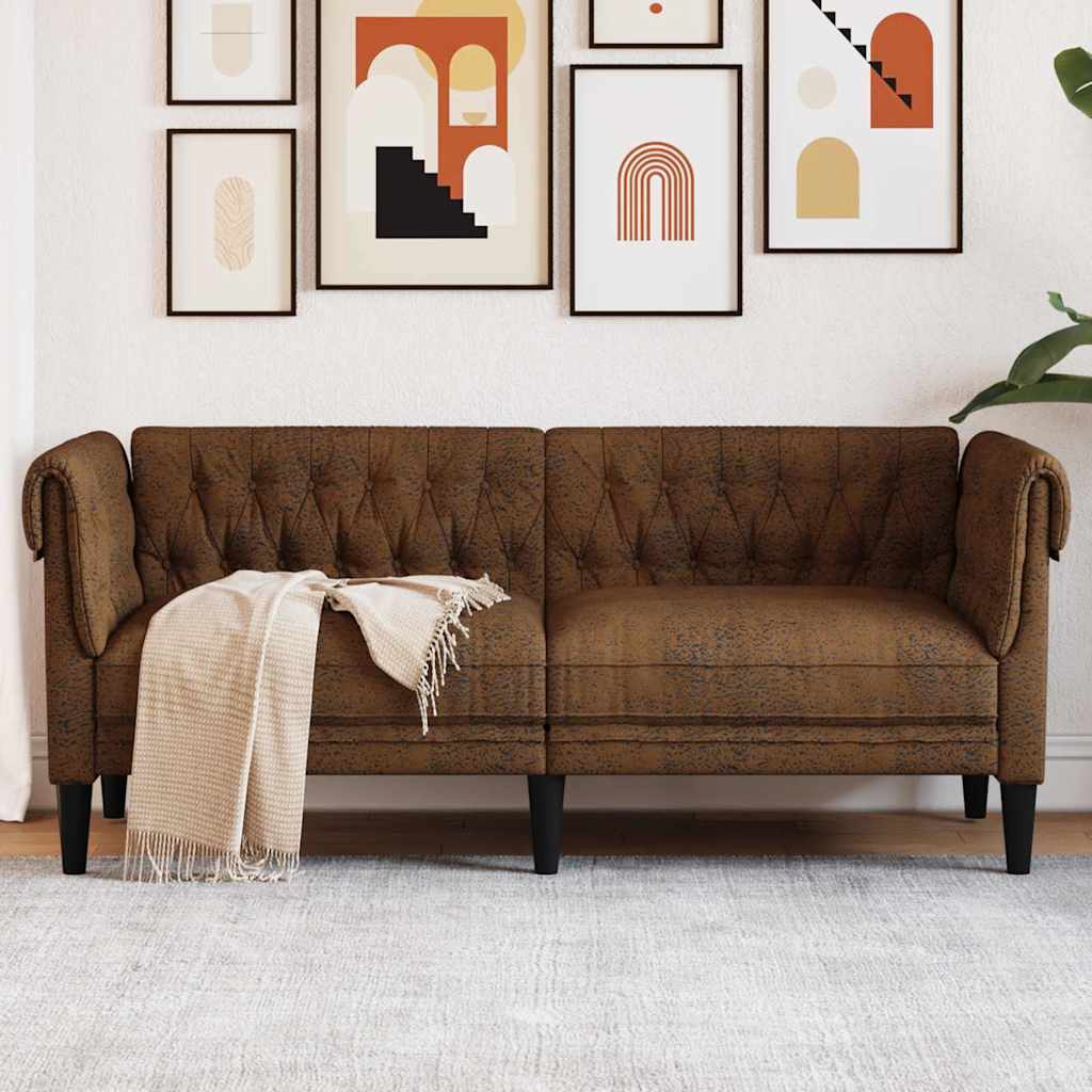 Divano Marrone 182,5 x 74,5 x 74,5 cm Poliestere | homemem39