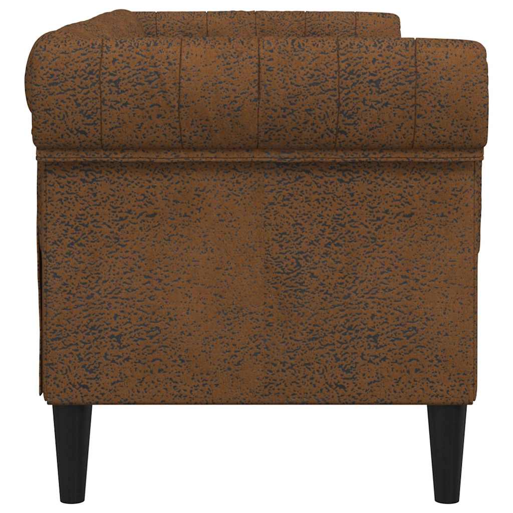 Divano Chesterfield con cuscino Marrone 182.5 x 74.5 x 74.5 cm - homemem39