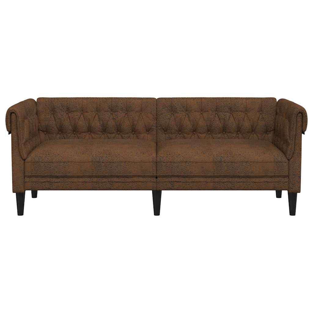 Divano Marrone 201,5 x 74,5 x 74,5 cm Poliestere | homemem39