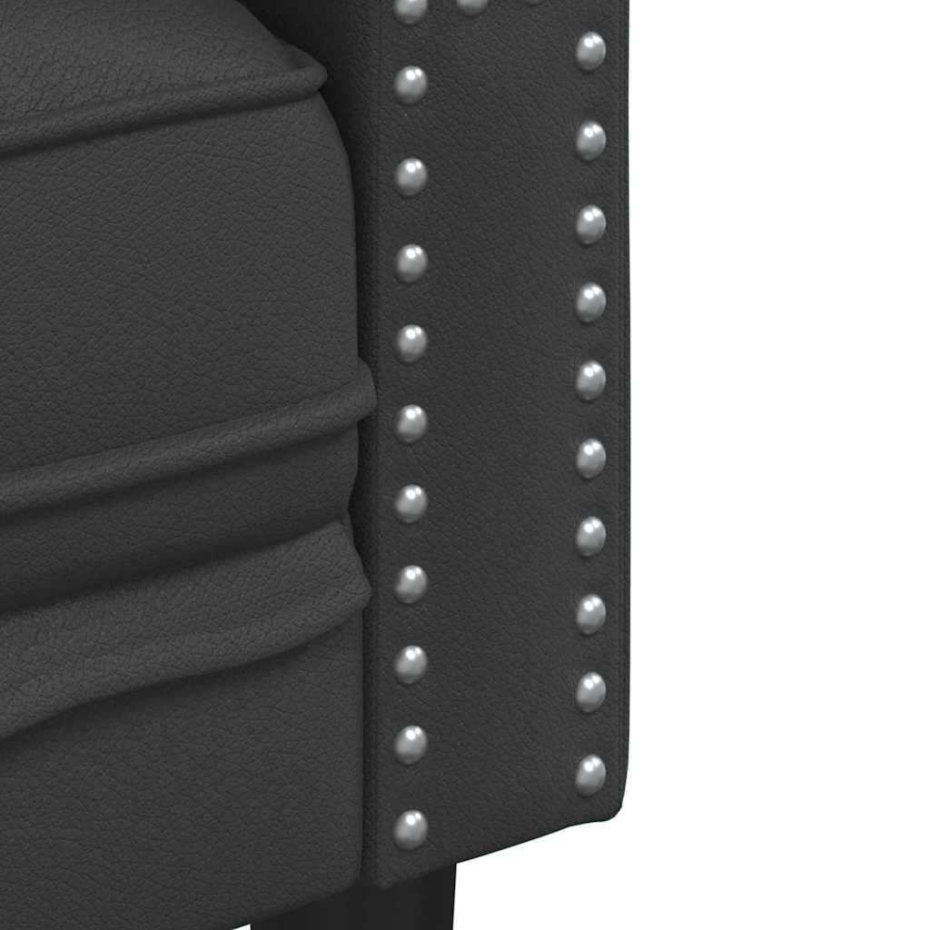 Divano Nero 174 x 74,5 x 70,5 cm PVC | homemem39