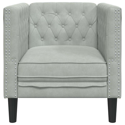 Divano Grigio chiaro 74,5 x 71 x 70,5 cm Velluto | homemem39
