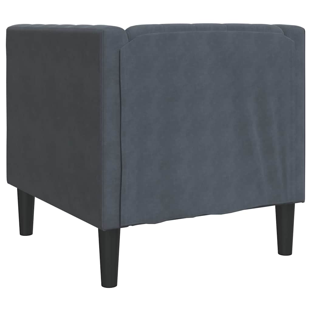 Divano Grigio scuro 74,5 x 71 x 70,5 cm Velluto | homemem39