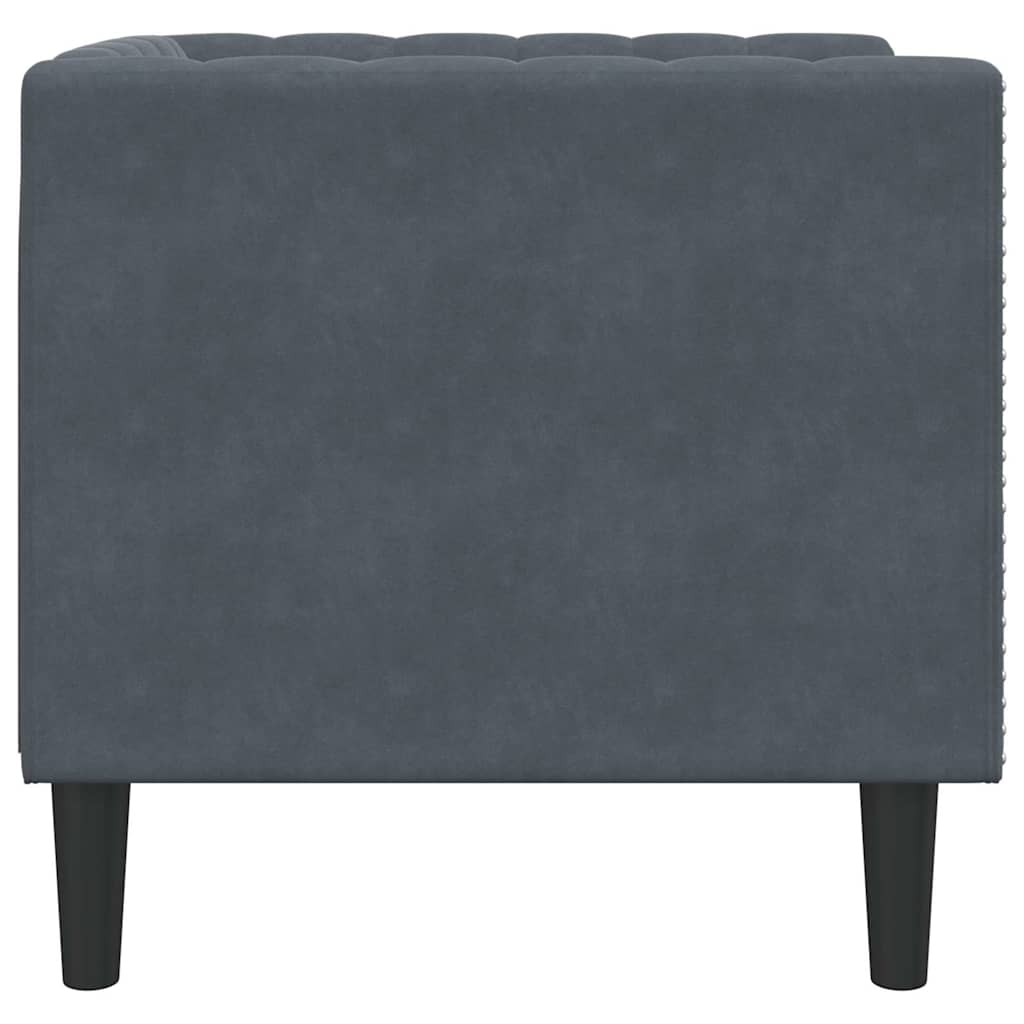 Divano Grigio scuro 74,5 x 71 x 70,5 cm Velluto