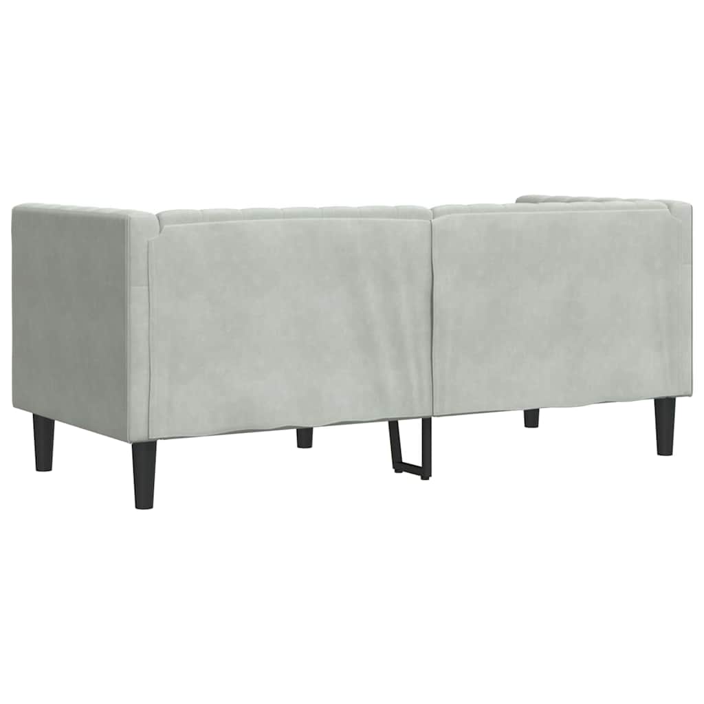 Divano Chesterfield Grigio chiaro 174 x 74.5 x 70.5 cm Velluto - homemem39