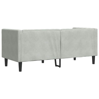 Divano Chesterfield Grigio chiaro 174 x 74.5 x 70.5 cm Velluto - homemem39