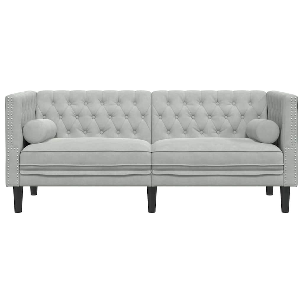 Divano Grigio chiaro 174 x 74,5 x 70,5 cm Velluto | homemem39