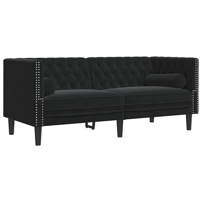 Divano Nero 174 x 74,5 x 70,5 cm Velluto
