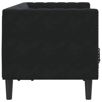 Divano Chesterfield Altro Nero 174 x 74.5 x 70.5 cm Velluto - homemem39