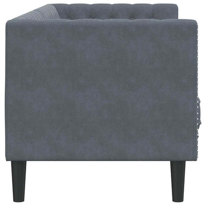 Divano Grigio scuro 194 x 74,5 x 70,5 cm Velluto | homemem39
