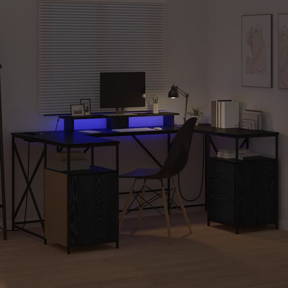 Scrivania Rovere nero 182 x 101 x 87.5 cm Legno multistrato