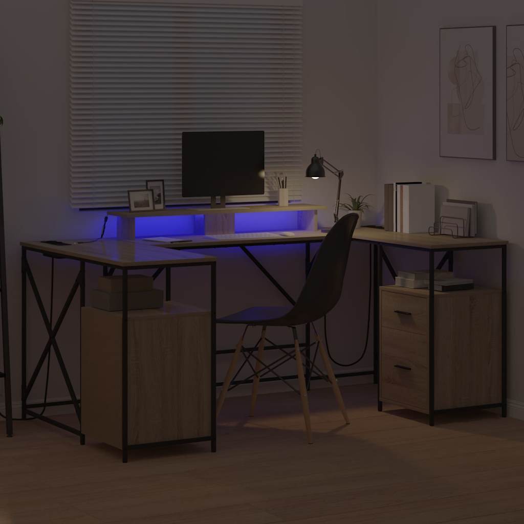 Scrivania rovere sonoma 182 x 101 x 87.5 cm Legno multistrato