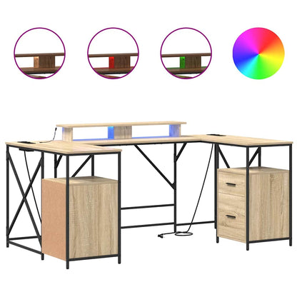 Scrivania rovere sonoma 182 x 101 x 87.5 cm Legno multistrato