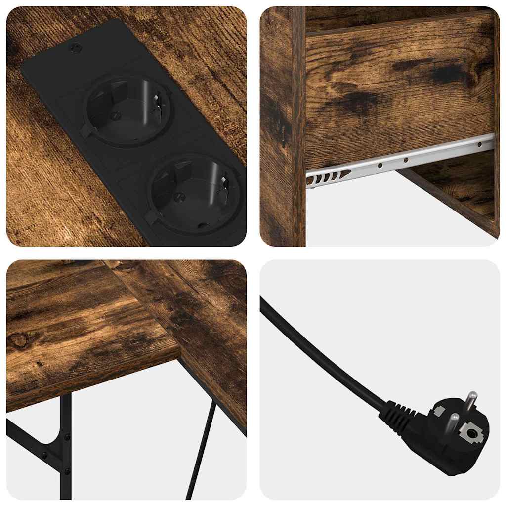 Scrivania Rovere fumo 182 x 101 x 87.5 cm Legno multistrato