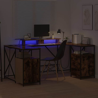 Scrivania Rovere fumo 182 x 101 x 87.5 cm Legno multistrato